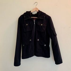 Bella Swan Twilight Style Jack BB Dakota Black Jacket with Hoodie Junior Size XL